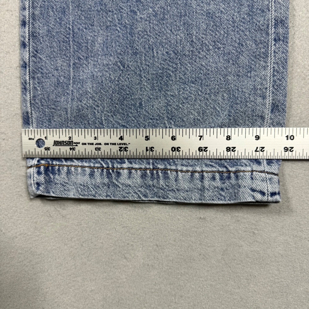 Aeropostale High Rise Wide Leg Cargo Jeans Blue Denim Light Wash Women S Short - Picture 8 of 10